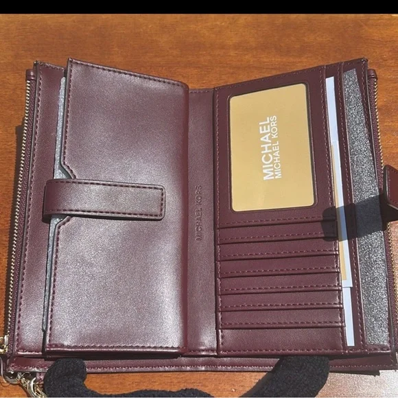 NWT $258 Michael Kors double zip wristlet - Picture 8 of 13